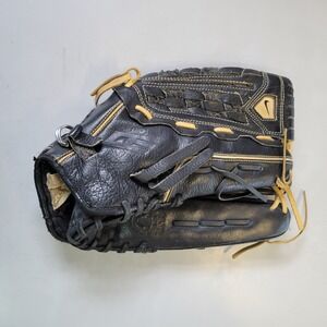 Nike DE Edge 14.00 Baseball Glove Black Gold Leather Youth Adult